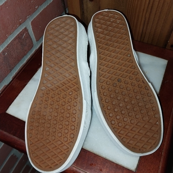 Vans 721356 Black Leather Round Ribbed Slip On Casual Walking Loafers M5 W6.5 - Picture 3 of 5